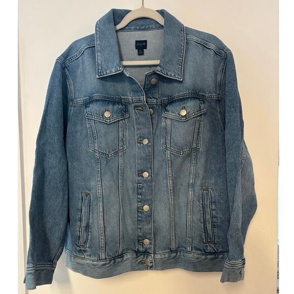 NWOT J.Crew Relaxed Denim Jacket Size XL - Picture 3 of 8